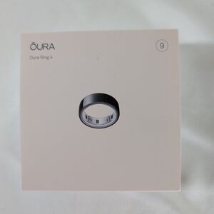 Oura Ring 4 Black Size 9 Smart Ring Tested 100% Battery Box & Charger